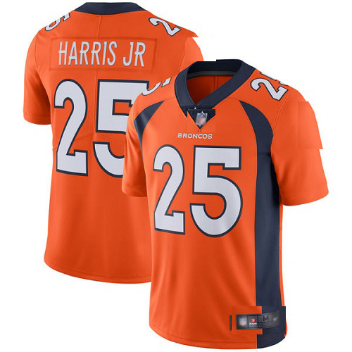 Men Denver Broncos 25 Chris Harris Jr Orange Team Color Vapor Untouchable Limited Player Football NFL Jersey
